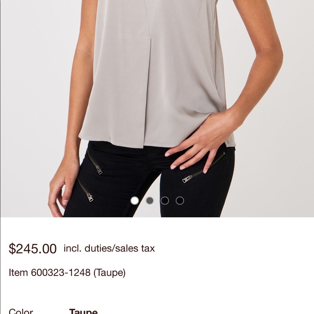 Repeat women’s silk sleeveless top/vest gray szL